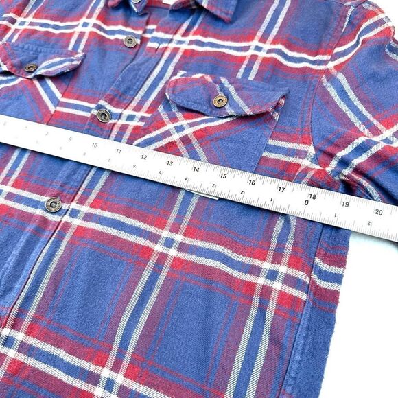 Iron and Resin Red Plaid Freedom Riders Cotton Flannel Shirt Men’s S-M Read - Picture 7 of 11